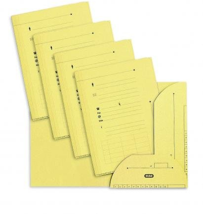 Sous-dossier OAZ chemise HV 2 rabats, lot de 25, A4 kraft jaune pâle - Lot de 4