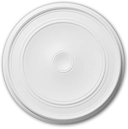 PRO[f]home® - Rosace 156044 Élement décorative Élement pour plafond design intemporel classique blanc Ø 62 cm Profhome