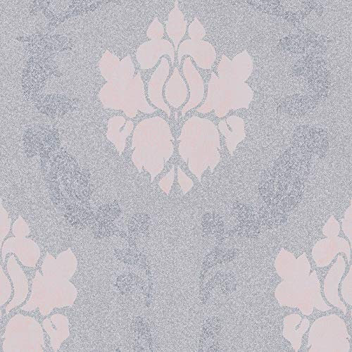 Papier peint baroque A.S. CréationNew Elegance 375523 37552-3 Papier peint intissé | Gris, Rose | Papier peint cuisine | Rouleau (10,05 x 0,53 m) = 5,33 m²