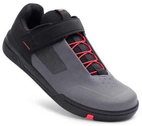 Crank Brothers Stamp Speed Lace Cycling Shoes, Grey/Black/Red, UK 10 / EU 44.5