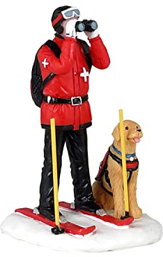 Lemax 12028 Vail Village Figurine : Patrouille de Ski