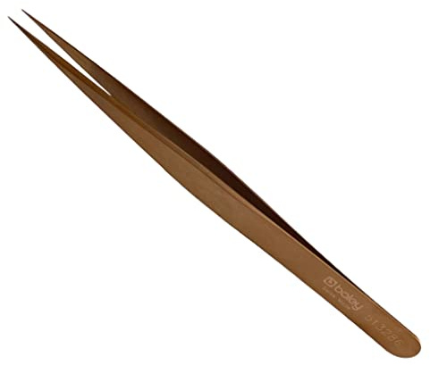 BUZZUFY Boley B5 pincett brons för att arbeta med känsliga klockdelar komponenter 130 mm för urmakare, Guld, L