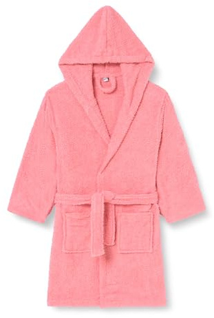 Playshoes Accappatoio unisex per bambini in spugna, Corallo, 134-140