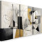 Cuadros de decoracion de salon. 3 Marcos modernos de Madera. 120cm. Lienzos decorativos para Dormitorio. Estilo Abstracto. Grande. Picasso