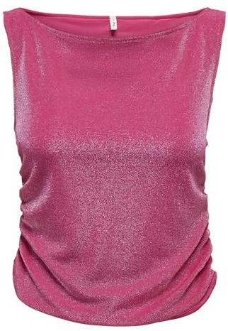 ONLY Onlcalla JRS Glitter Top Box, Rose Clair, L Femmes