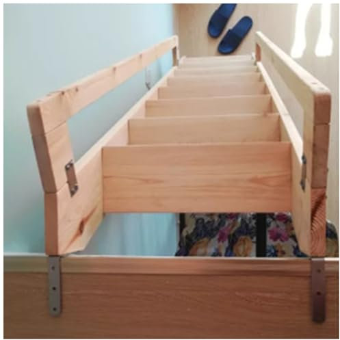 Holzleiter für Wohnmobile, Wohnmobile, Loftbett, mit 10,2 cm breiten Stufen und Handläufen, Dachboden/Baumhäuser, Kletterleiter für Erwachsene/Kinder, 100 cm hoch
