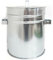 CONTENITORE SECCHIO SMORZA CARBONE SPEGNI BRACE IN FERRO Ø 20X27 h CENERE