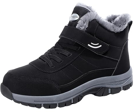 Snöstövlar män kvinnor vinterskor vattentäta unisex vinterstövlar smärtlindrande herrskor utomhus sneakers varma fodrade promenadskor hög topp sportskor platå trekkingskor