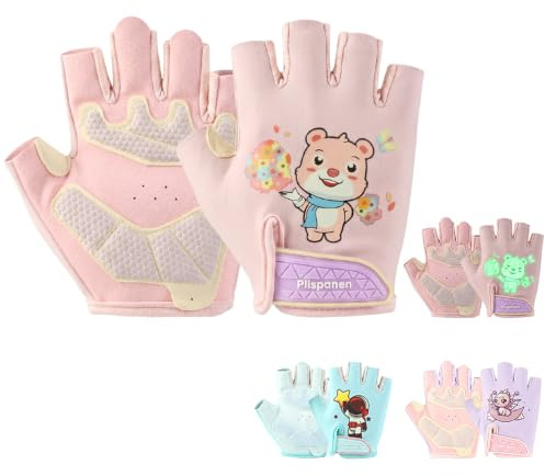 FYting Gants Velo Enfant,Gant Velo Enfant,Gants Velo(Ours Rose M)