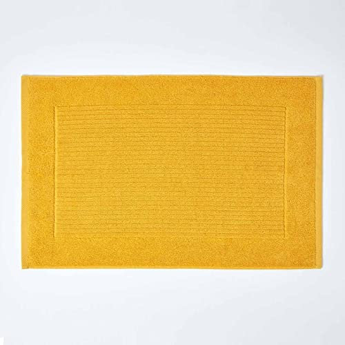 Homescapes Imperial Badematte, 50 x 80 cm, superweich, gelb, 100% türkische Baumwolle, Ockerfarben