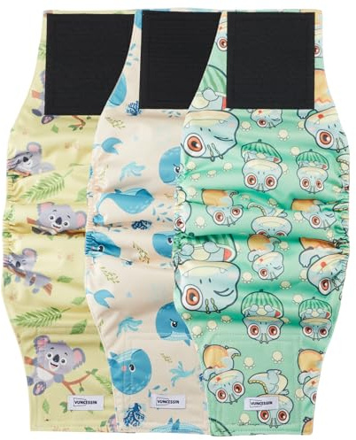 Washable Male Dog nappies Reusable, Premium Belly Band for Incontinence(XL) | High Absorbing puppy pants, Pee Wraps for Doggie, Pack of 3, Excitable Urination and Training, dog knickers
