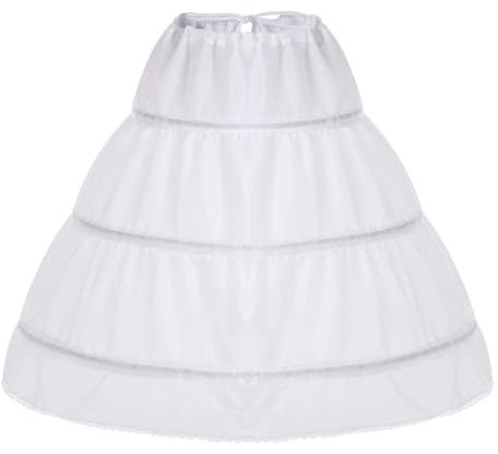 Enagua para niña, enagua con 3 aros de aro, falda para niños, falda de crinolina, falda blanca para comunión, enagua, a, 12-13 años
