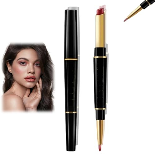 Lip Liner and Lipstick Set,2-in-1 Double Head Matte Cream Lipstick & Lip Liner,Highly Pigmented Lip-sticks,Lip-stick Long Lasting,Matte Lip-stick,Waterproof Sweatproof Lipgloss,Lip-stick Sets,04