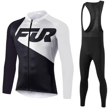 UGLY FROG Conjunto de Ciclismo Ropa Traje de Manga Larga Camisetas de Hombre Pantalones de Ciclismo con Almohadilla 77IT2