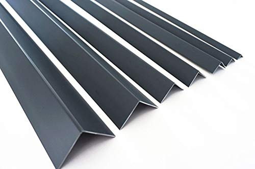 ANTHRACITE Ral 7016 Plastic PVC Corner 90° 1 Meter Angle Wall Guard Edge Protector TMW Profiles (20mm x 20mm x 1M)
