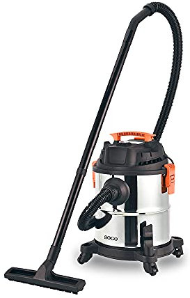 SOGO Aspirador en Seco y Húmedo 20L - 1200W de Potencia - Aspiradora Industrial con Filtro HEPA Lavable y Soplador de Aire - Cable Largo 5,5m Potente y Silenciosa (ASP-SS-16136)