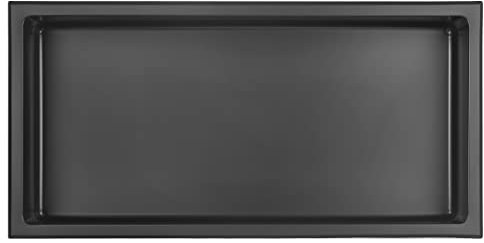 Edelstahl Wandnische 30 x 90 cm (schwarz)