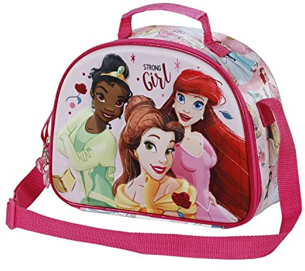 Disney Principesse Disney Strong-Porta Merenda 3D, Rosa, 25.5 x 20 cm
