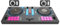 Cefa Toys 00351 Tragbare DJ-Station mit Lautsprechern und Raumsteuerung, 14-in-1, weiß, M