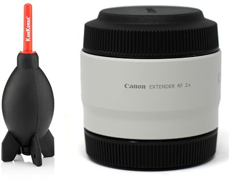 KamKorda Lens Dust Air Blower + Extender RF 2x Teleconverter | RF-Mount Teleconverter, 2x Magnification Factor, Maintains Metering, Autofocus, and IS + 2 Year Warranty