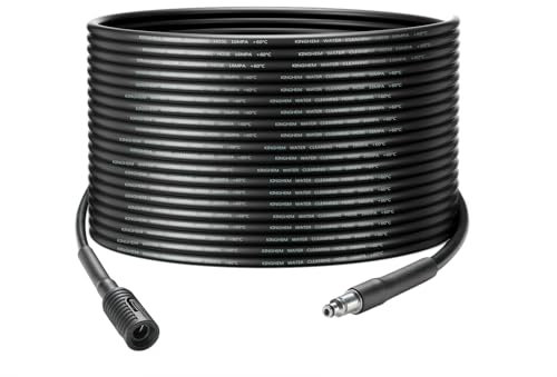 YUET 15M Manguera de Alta Presión para Bosch AQT Aquatak, Conector Rápido de Enchufe Tipo Clic, Accesorios SDS, Manguera de Repuesto para Lavadora de Alta presión