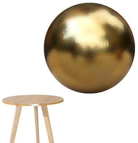 Fuuxtci Edelstahlkugeln Garten, Dekokugel Edelstahl, Gold Hohlkugel, Schwimmkugel, Gazing Ball, Glänzend Polierte Edelstahlkugel, Spiegelball, Nahtlose Hohle Kugel Für Hausgartendekoration