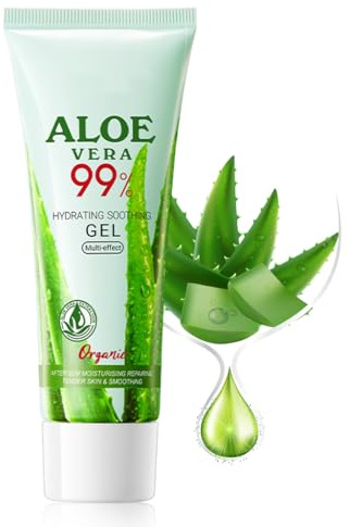 Pure Aloe Vera Gel 50g - For Face, Skin - Organic After Sun Gel