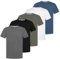 Mens Plain T-Shirts 5 Pack Short Sleeve Crew Neck Cotton Boys Undershirts Running Gym Sport Tees Workwear Workout Tees for Men (UK, Alpha, XL, Regular, Regular, Mixed Colours)