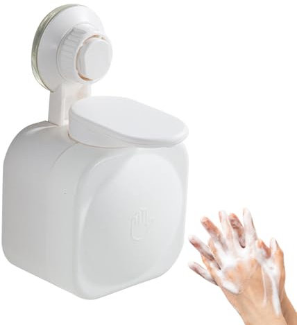 Distributeur automatique de savon liquide – Lave-mains moussant sans , distributeur de désinfectant portable | Installation sans perçage, ABS , salle de bain, cuisine, pompe intérieure