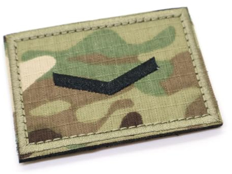 Multicam kamouflage rankning lapp insignier Sergeant Lance korporal emblem broderad krok och ögla lappar armé militär MTP EMS EMT Camo (Lance Corporal)