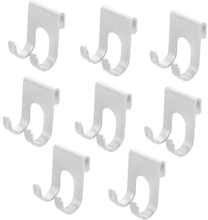 IWOWHERO 8Piezas Pared de Doble Gancho Resistentes Taladro Cocina y Dormitorio
