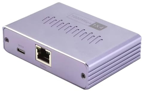 Divisor de cable Ethernet 1 4 – Hub RJ45 de 4 puertos, 1000 Mbps, Plug & Play – Regleta de red para router, hogar, salón, dormitorio, oficina y sala de juegos