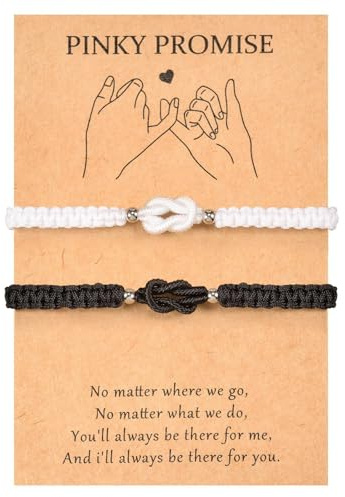 MLPKOI 2 Pezzi Bracciale Coppia, Bracciali Coppiaa, Braccialetti Protezione Fortunata Regalo Coppia per Uomo Donna Famiglia Amici, Ideale per Regali di Compleanno, Anniversari, San Valentino e Natale