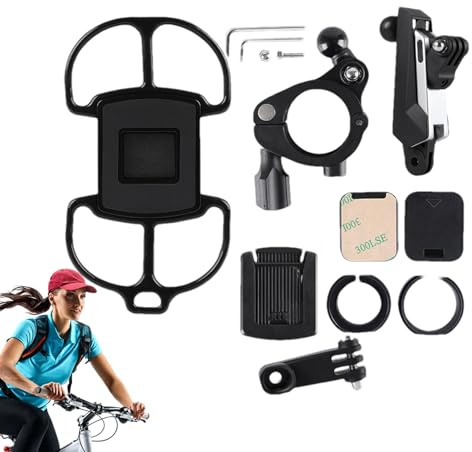 Supporto per smartphone da bicicletta, girevole a 360 gradi, morsetto universale regolabile, per mountain bike, per viaggi in bicicletta, video, navigazione, registrazione video, chiamate in streaming