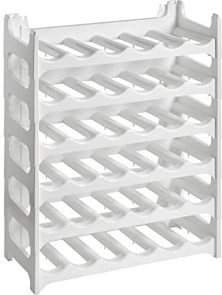 Grizzly Flaschenregal - modulares, stapelbares Design für 36 Flaschen, Weinregal Weiss