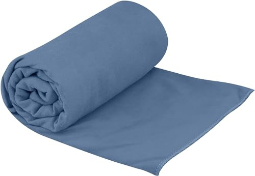 Sea to Summit - Drylite Towel Reisehandtuch S - Mikrofaser Handtuch - Superweich & Samtig - Saugfähig & Schnelltrocknend - Aufhänger & Tasche - Reisen & Fitness - 40 x 80cm - Moonlight Blue - 70g