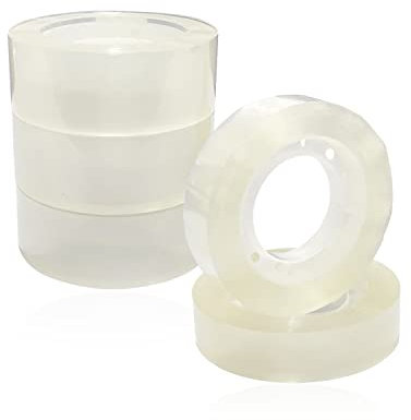 5 Rollen Scotch Tape, unsichtbares Klebeband, Bürostudium Schreibwaren Tape, super klebriges leicht abreißbares Klebeband für Zuhause, Büro, Geschenkverpackungen usw.
