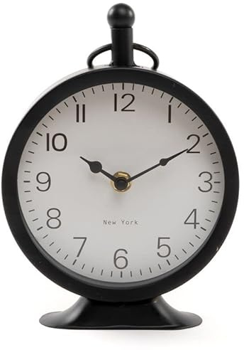 ROCKING GIFTS Reloj de sobremesa Redondo analogico Negro 15x20 cm