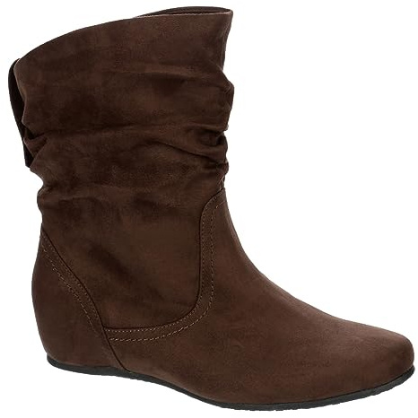 XAPPEAL Carney - Women's Slip On Casual Slouch Short Ankle Boot Chocolate, Size 10.0 Medium Width
