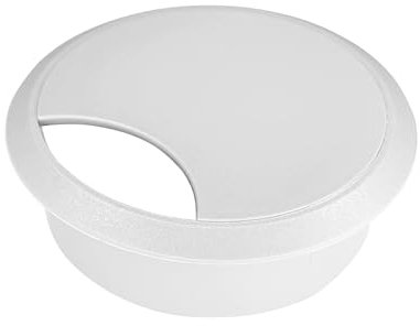 cyclingcolors 1x pasacables 70mm plástico Tapa Redondo Escritorio Mesa Mueble (Blanco)