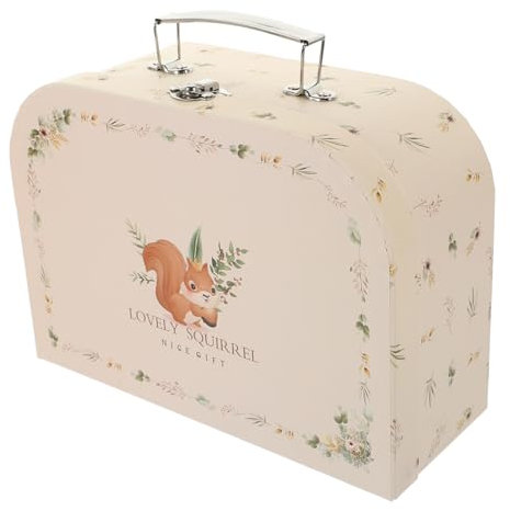 SEWACC Tragbare Aufbewahrungsbox Hochzeitskoffer Pappkoffer Koffer Aus Papier Dekorativer Papierkoffer Partygeschenk Papierkoffer Für Party Pappkoffer Dekorativer Koffer