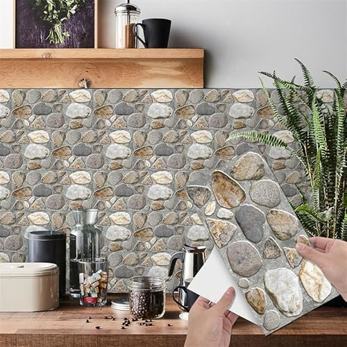 Fliesenaufkleber für Zuhause, Steinfliesen zum Aufkleben, PVC, selbstklebende Wandfliesen, wasserdicht, für Badezimmer, Zuhause, ölbeständig, für Küche, Zuhause, Fliesenaufkleber,