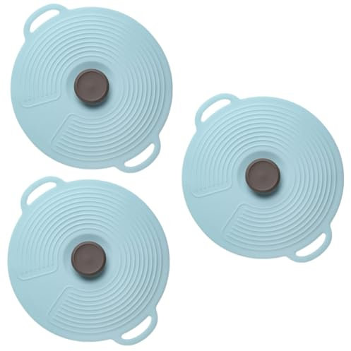 TOPBATHY 3St Topfdeckel aus Silikon küchenartikel kitchen accessories Lebensmittelabdeckung Pfannendeckel Dichtungsabdeckung aus Silikon Deckel aus verbrühsicherem Silikon Kieselgel Green