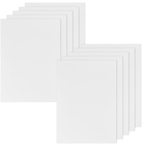 Lot de 10 Chemise Cartonnée A4 avec Rabat, Dossier Carton A4, Pochette de Classement en Papier Kraft, Pochette de Fichier Rapport Chemise de Presentation pour Scolaire Bureau Maison, 31x22cm, Blanc
