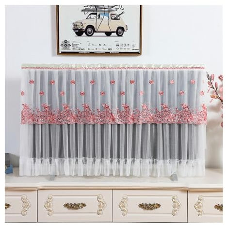 MORENTSU Cubiertas de TV LCD para colgar verticalmente, contra el polvo, superficie plana, curvada, protección para monitor, decoración moderna para sala de estar (9,92 x 55 cm)