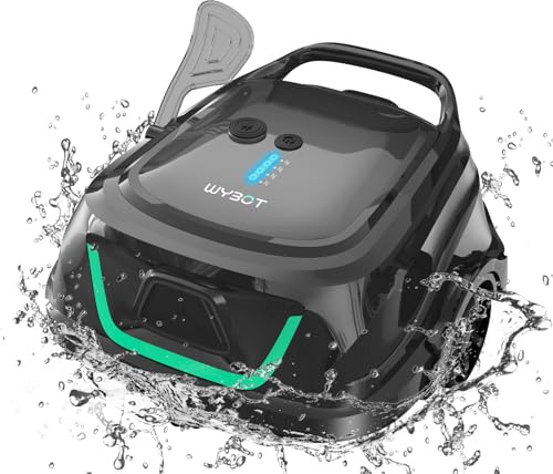WYBOT A1 - Aspirapolvere automatico per piscina con 120 minuti, superficie di pulizia 100 ㎡, funzione di ricarica rapida, colore: Grigio