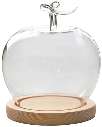 Dôme de Présentation en Verre - Décor de Table en Forme de Fruit - Vitrine pour Figurines,pour Collectionneurs Bureau Magasin Mariage Bijoux Collection Figurines Poupées Fleurs