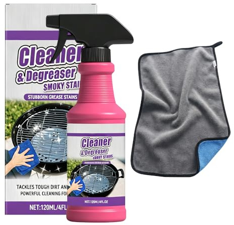 Fast-Acting Heavy-Duty Grill Degreaser Spray, 2026 Nuovo Super Pulitore Forni e Griglie, Sgrassatore Cucina, BBQ Grill Cleaner for Outdoor Grills per Rimuove Grasso, Residui e Incrostazioni (1Pcs)