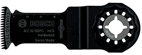 Bosch Professional 10x Hojas de sierra de inmersión HCS AIZ 32 BSPC (para madera dura, 50 x 32 mm, accesorios Multiherramienta)