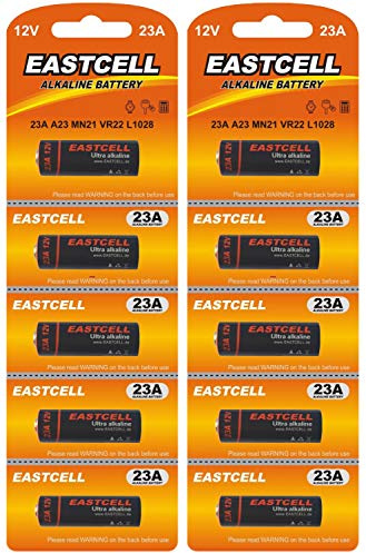 EASTCELL 10 x 23 A 12 V (3 blistercards a 5 batterie) batterie alcaline Senza Mercurio MN21, 23 A, V23GA, L1028, A23